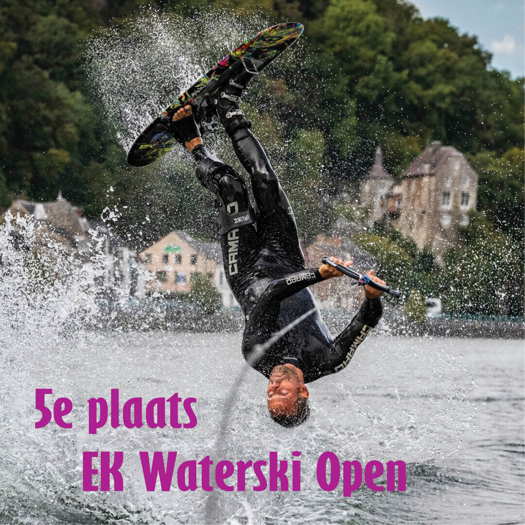 5e plaats voor Olivier op het EK Waterski Open